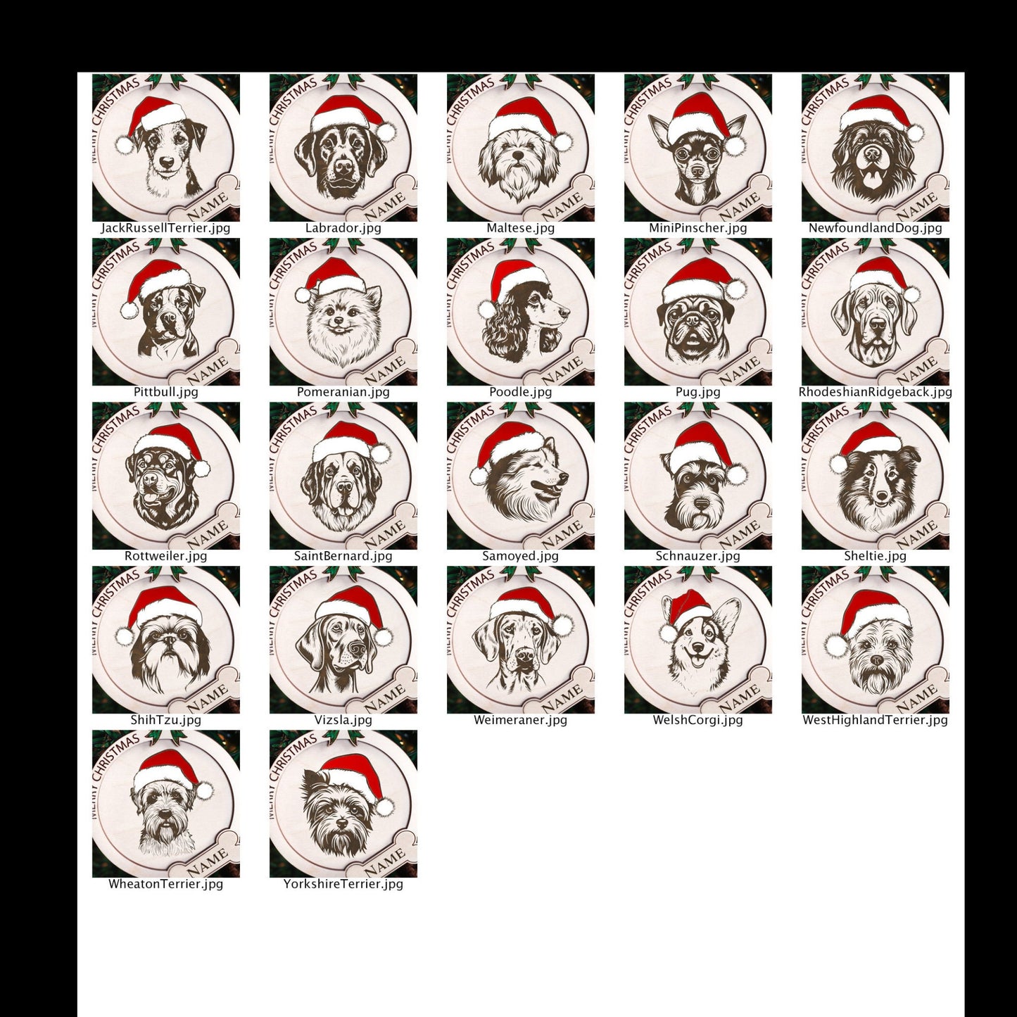 Personalised Dog Christmas Ornament