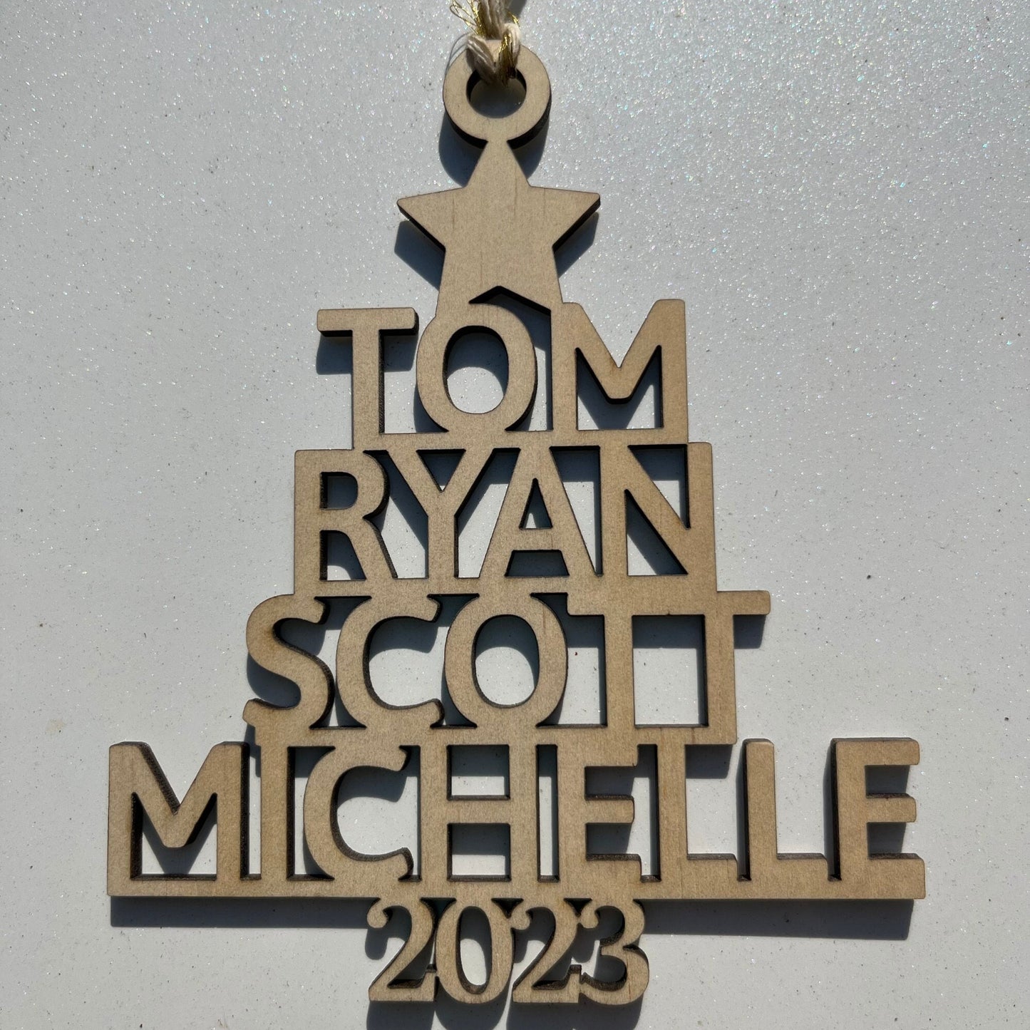 Personalised Name Xmas Tree Ornament