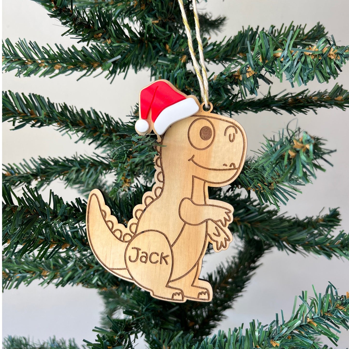 Wooden Dinosaur ornament