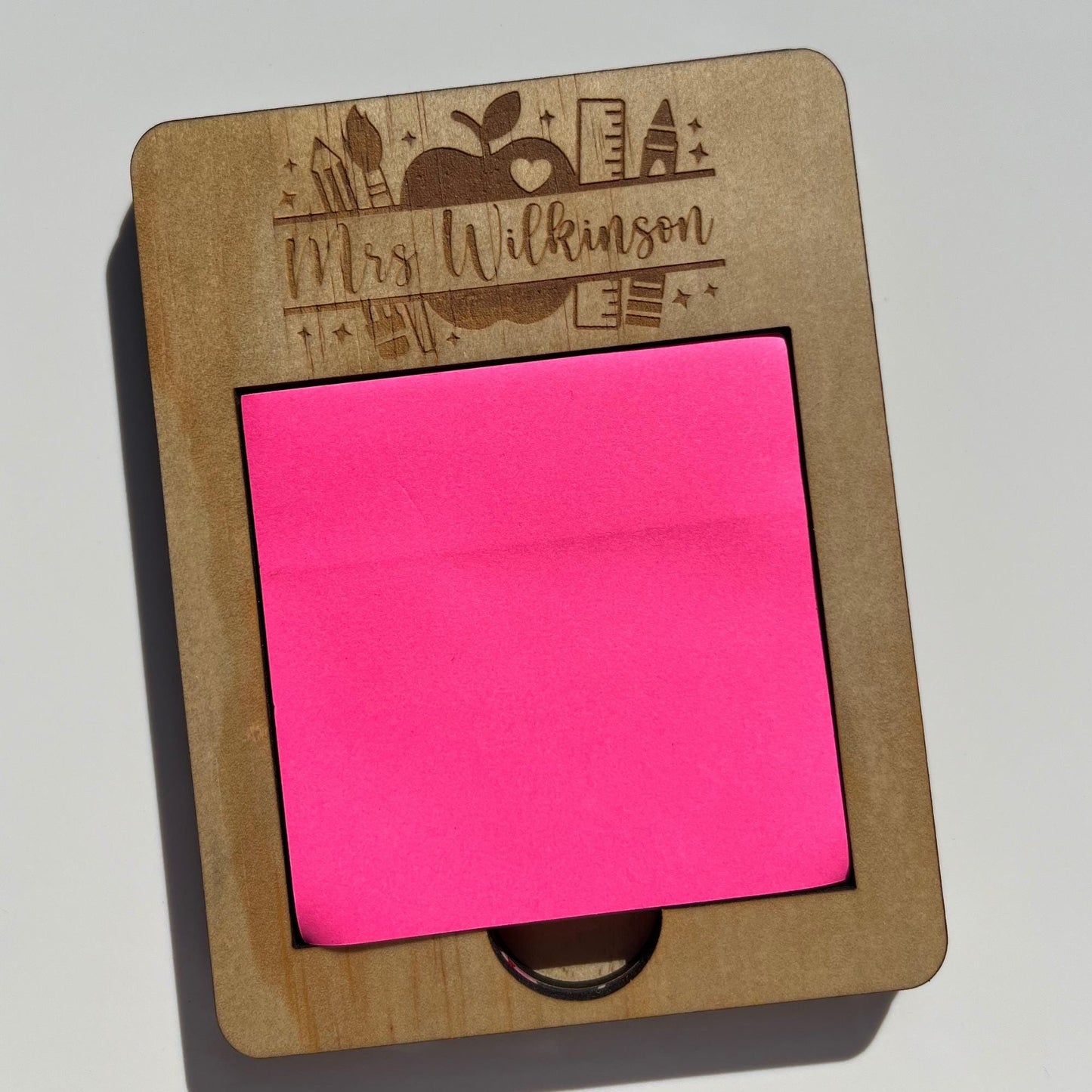 Personalised teacher sticky note holder