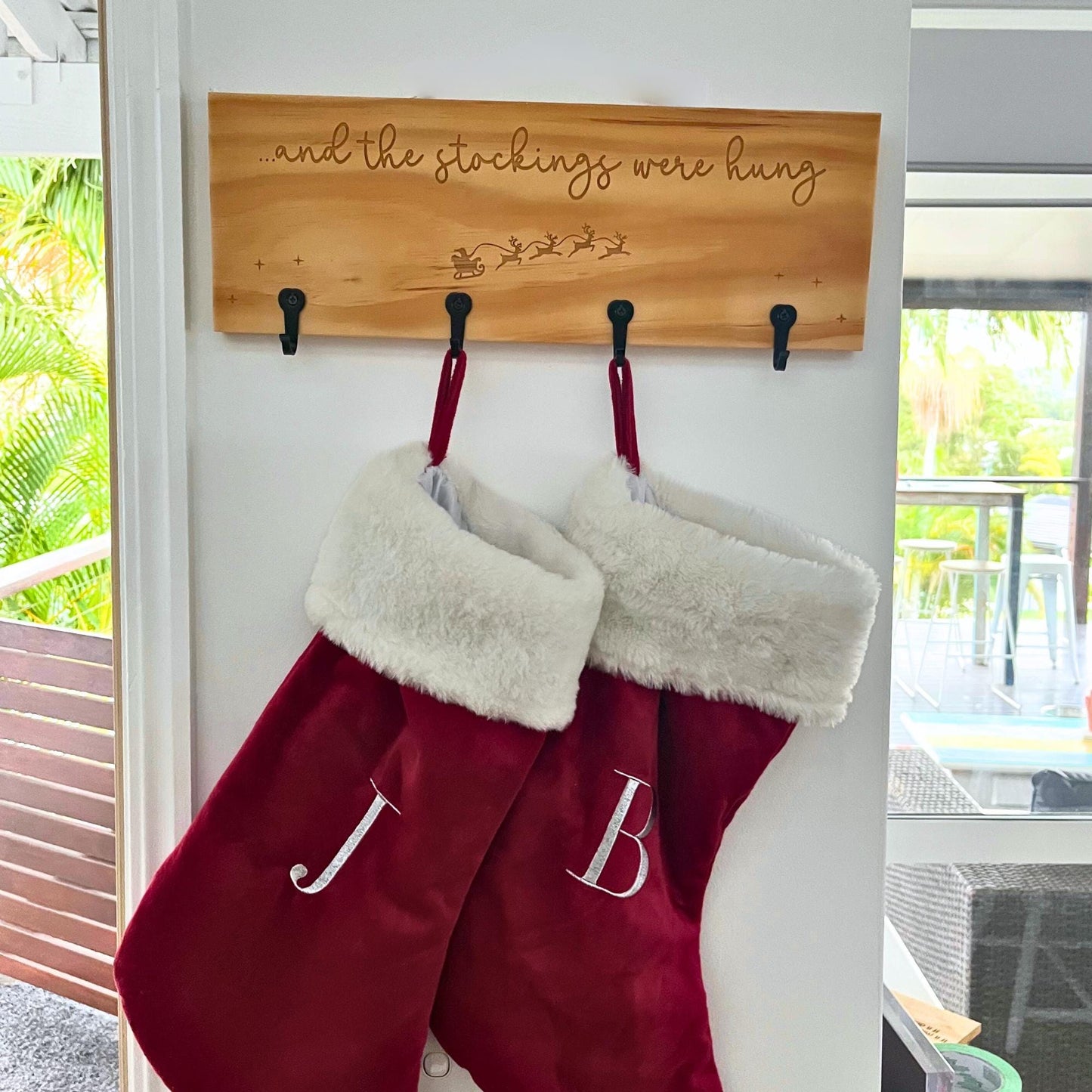 Christmas stocking hanger