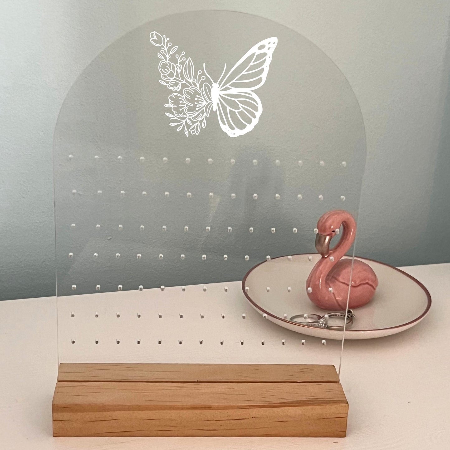 Personalised Earring holder butterfly design