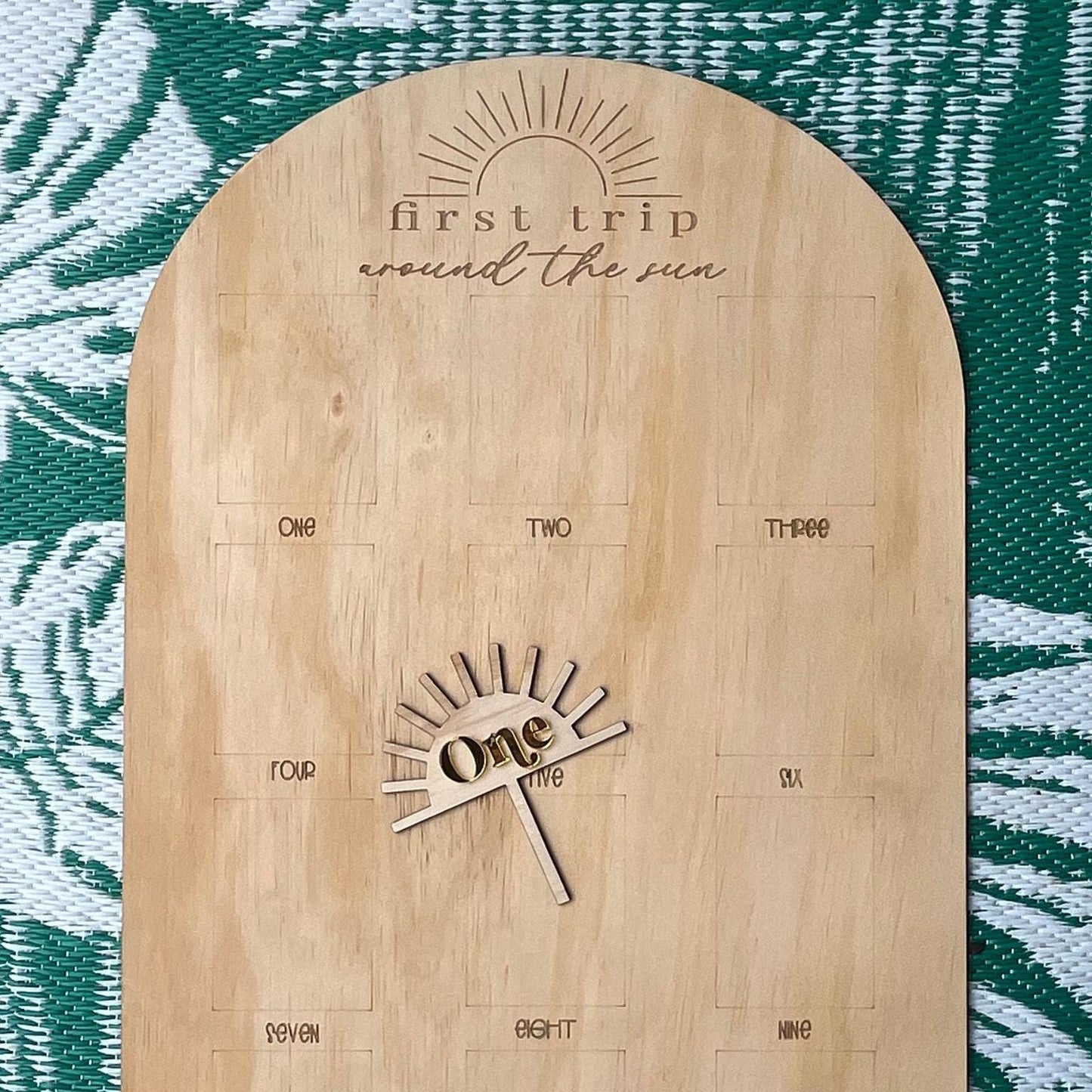 My first trip around the sun photo board-First birthday board