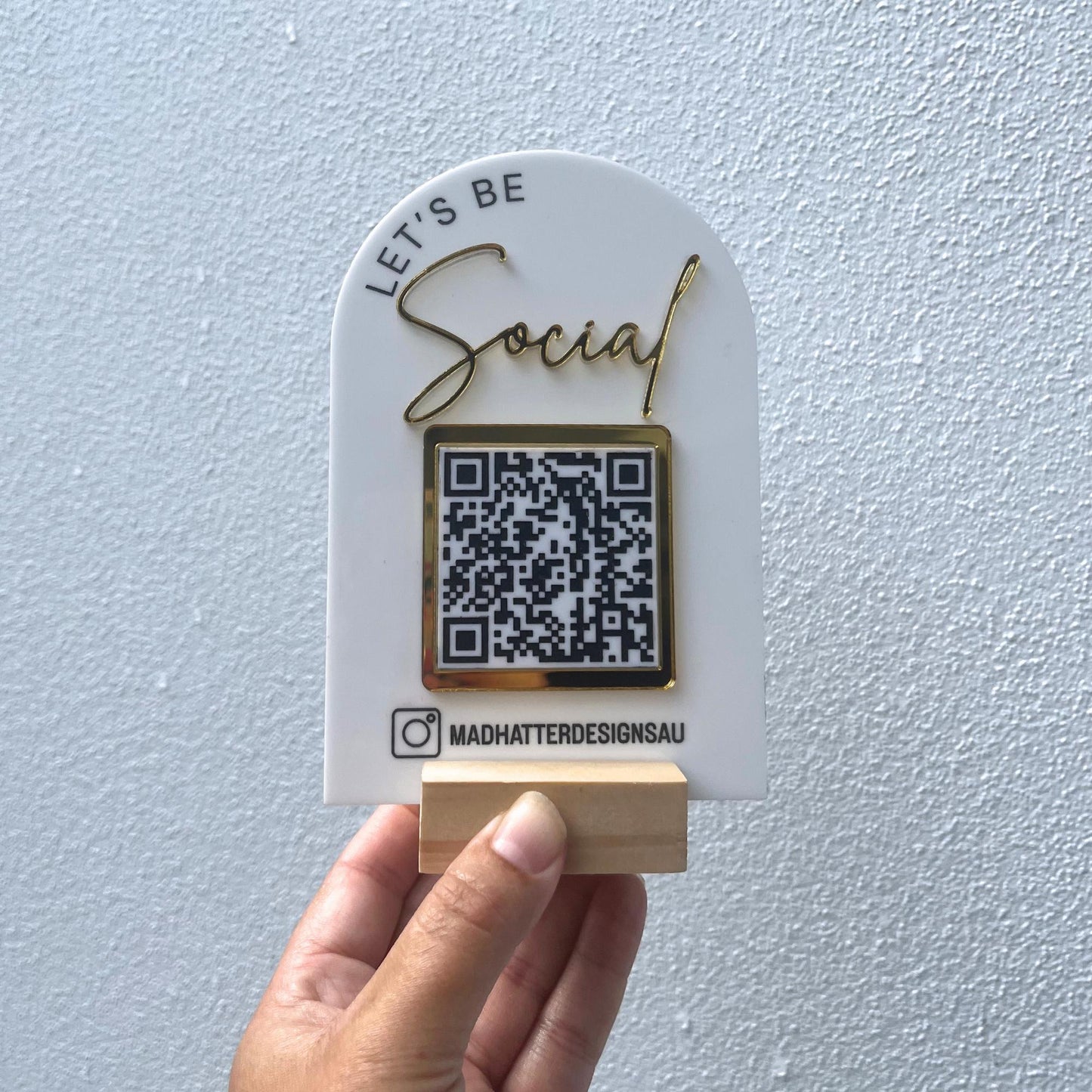 Custom QR social media sign