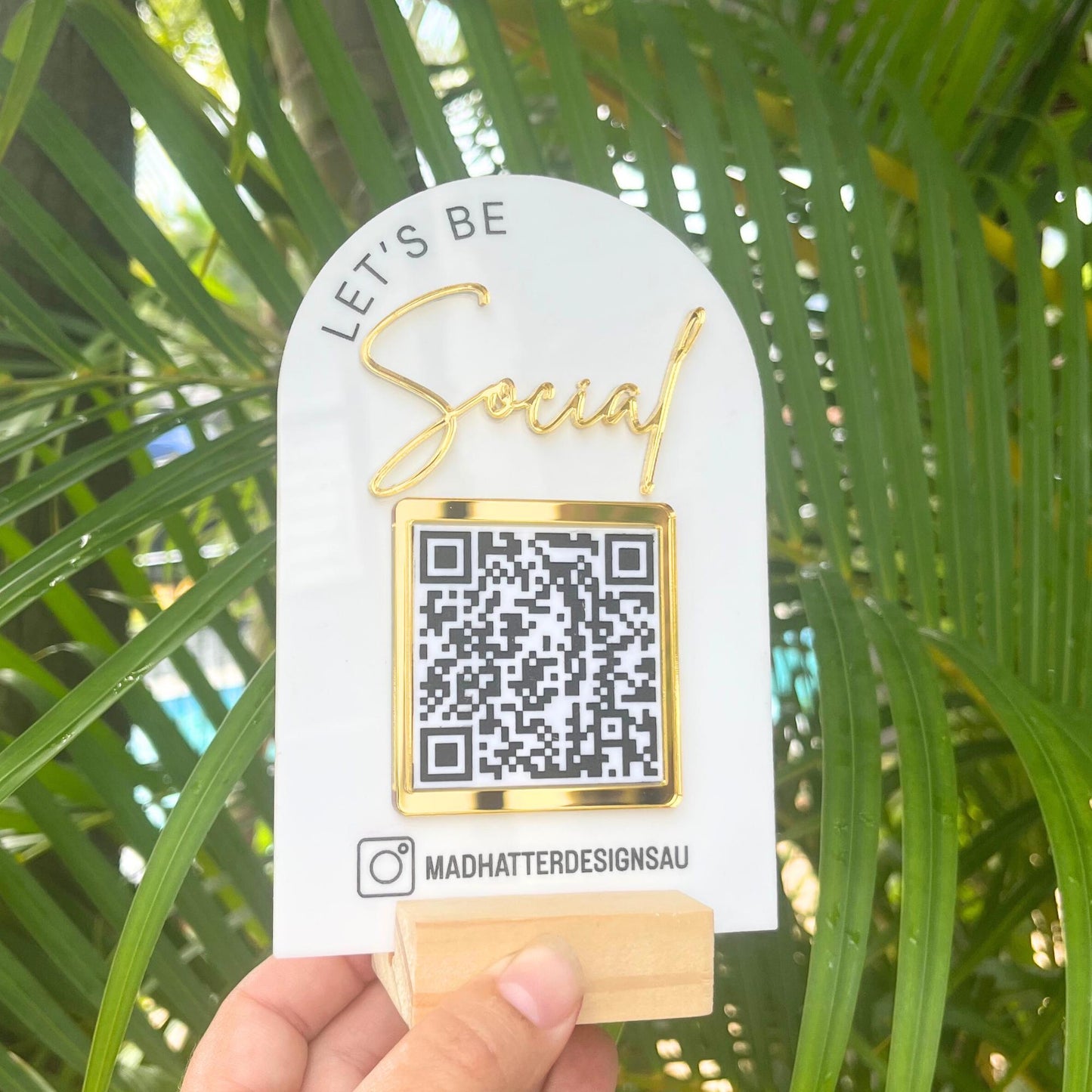Custom QR social media sign