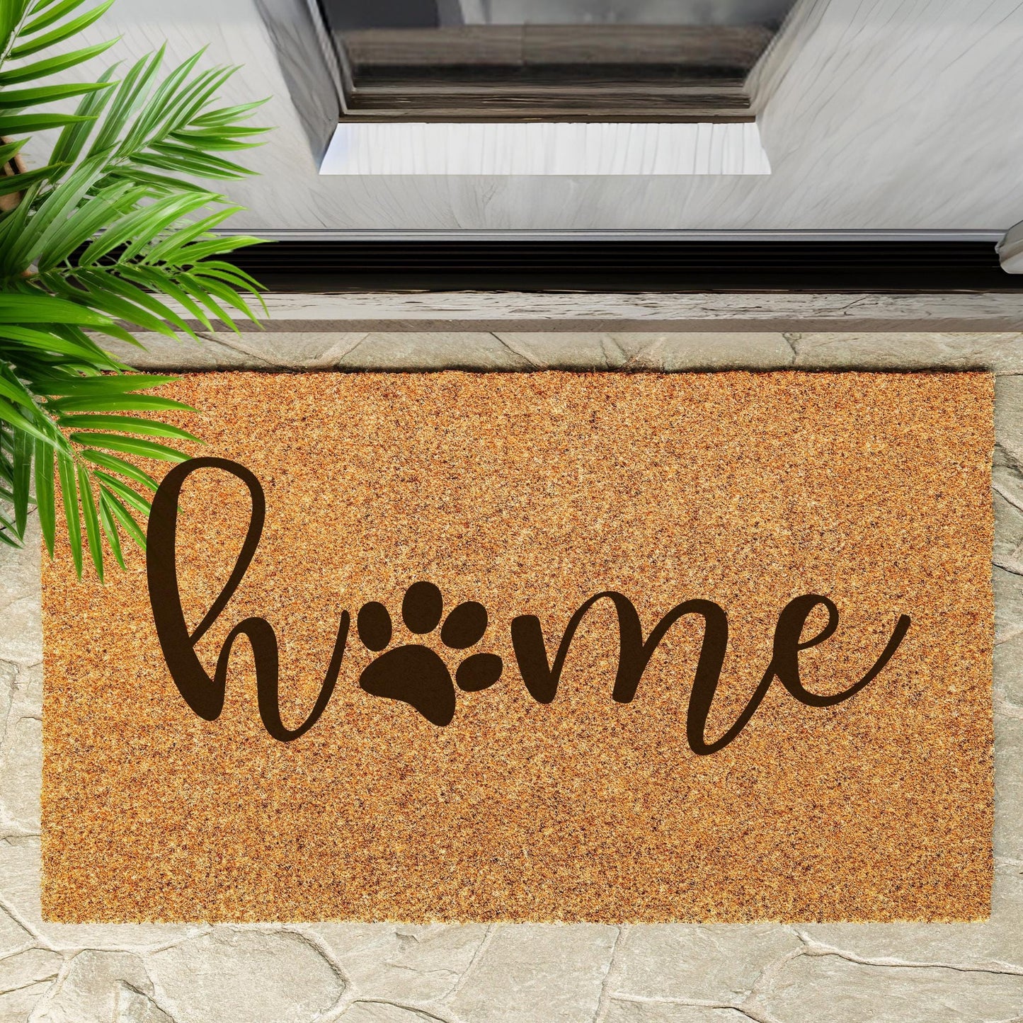 Doormat with home Paw Print