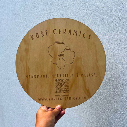 Personalised round business sign