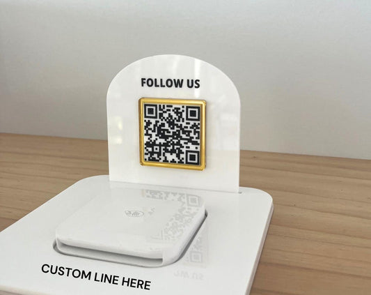 Custom social media QR code square dock