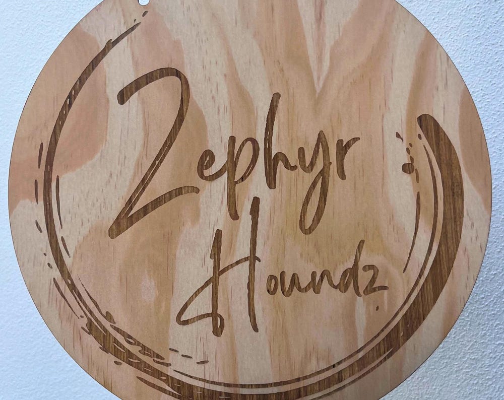 Personalised round business sign