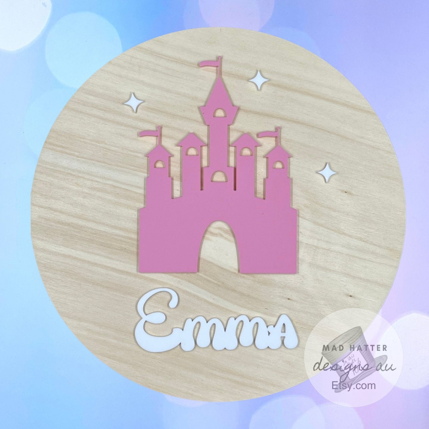 Personalised Name Sign with Castle