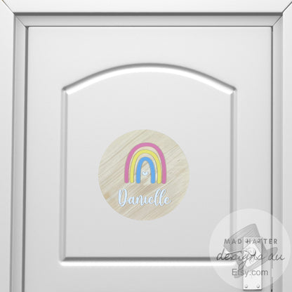 Personalised Name Sign with Rainbow