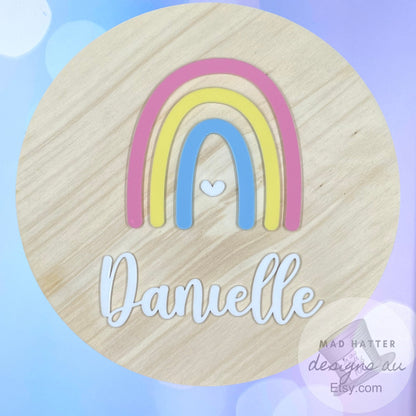 Personalised Name Sign with Rainbow