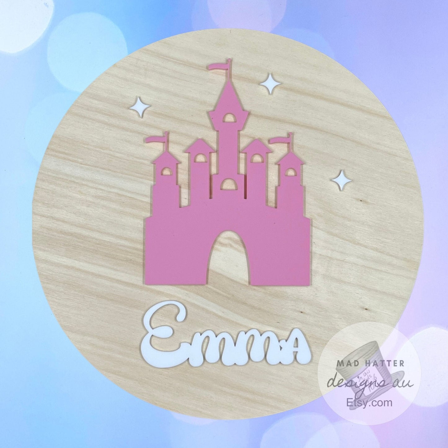 Personalised Name Sign with Castle