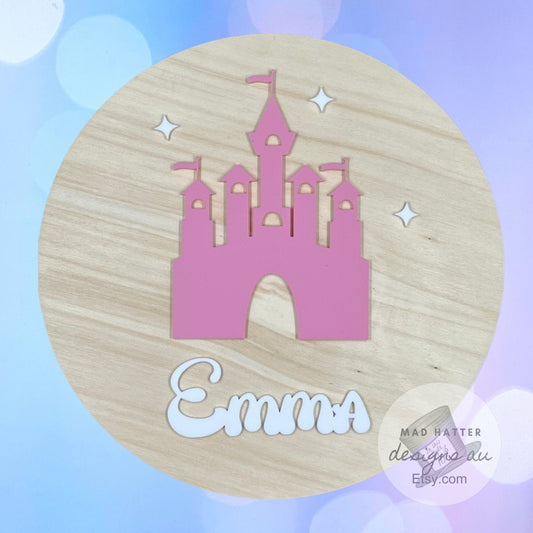 Personalised Name Sign with Castle