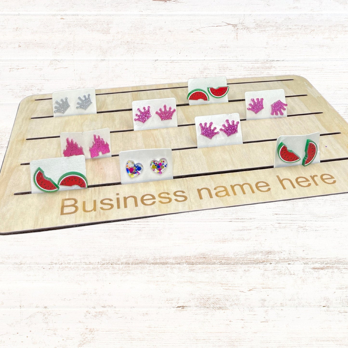 Personalised Earring Display Stand for Small Biz Owners
