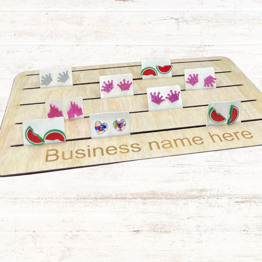 Personalised Earring Display Stand for Small Biz Owners