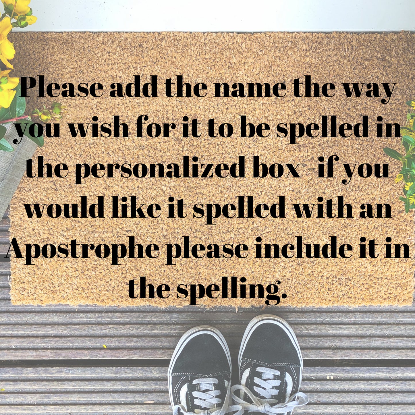 Personalised Name with Home Print Doormat