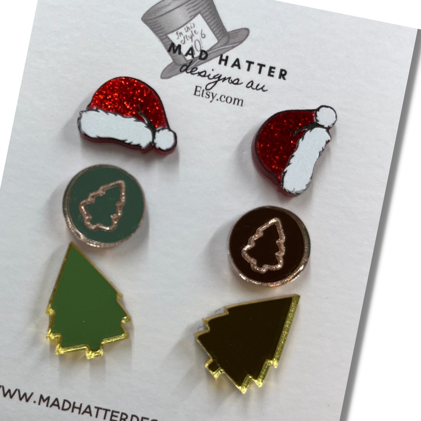 christmas stud earrings pack