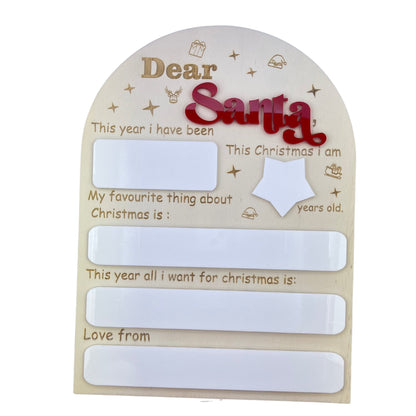 Dear Santa letter reusable