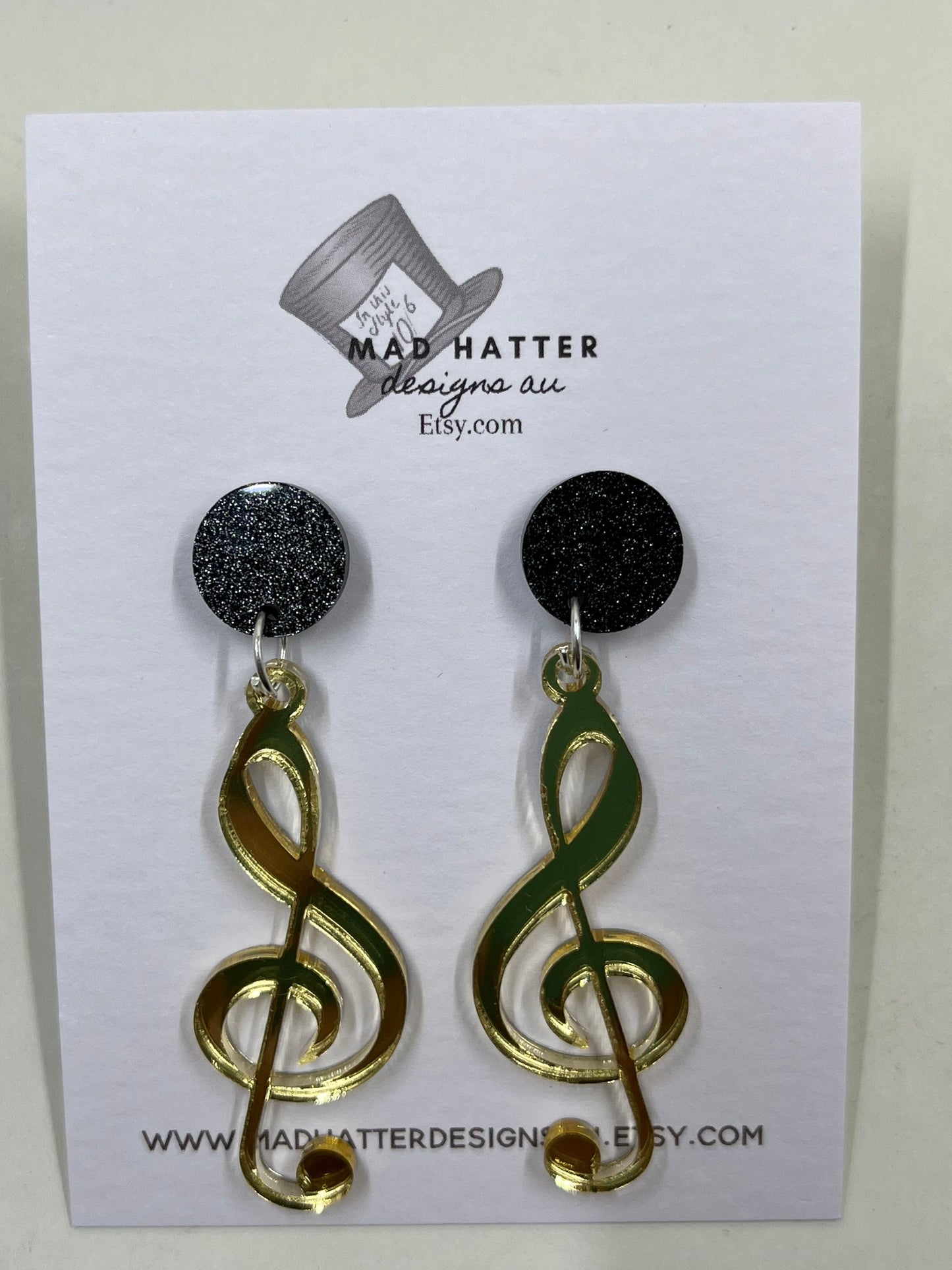 Musical theme dangle Earrings