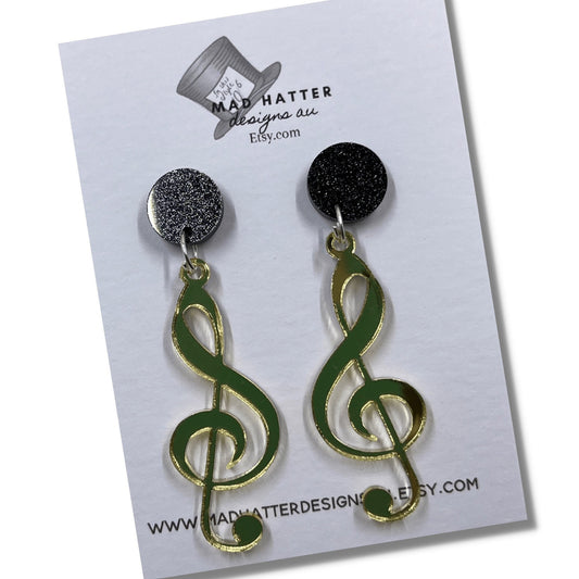 Musical theme dangle Earrings