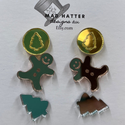Christmas theme stud earrings -set of three stud earrings