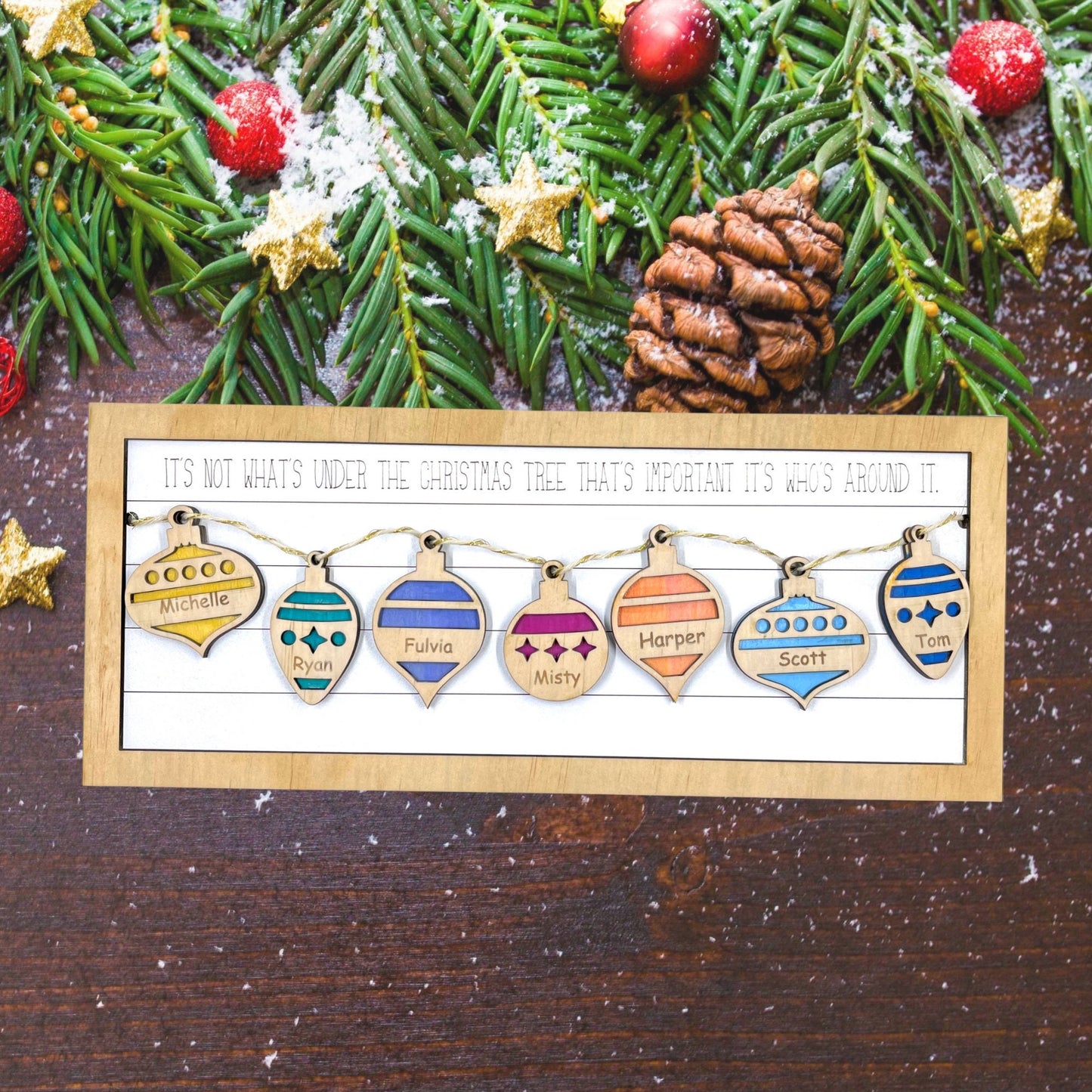Personalised family christmas sign