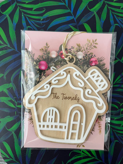 Personally Christmas ornaments- gingerbread house
