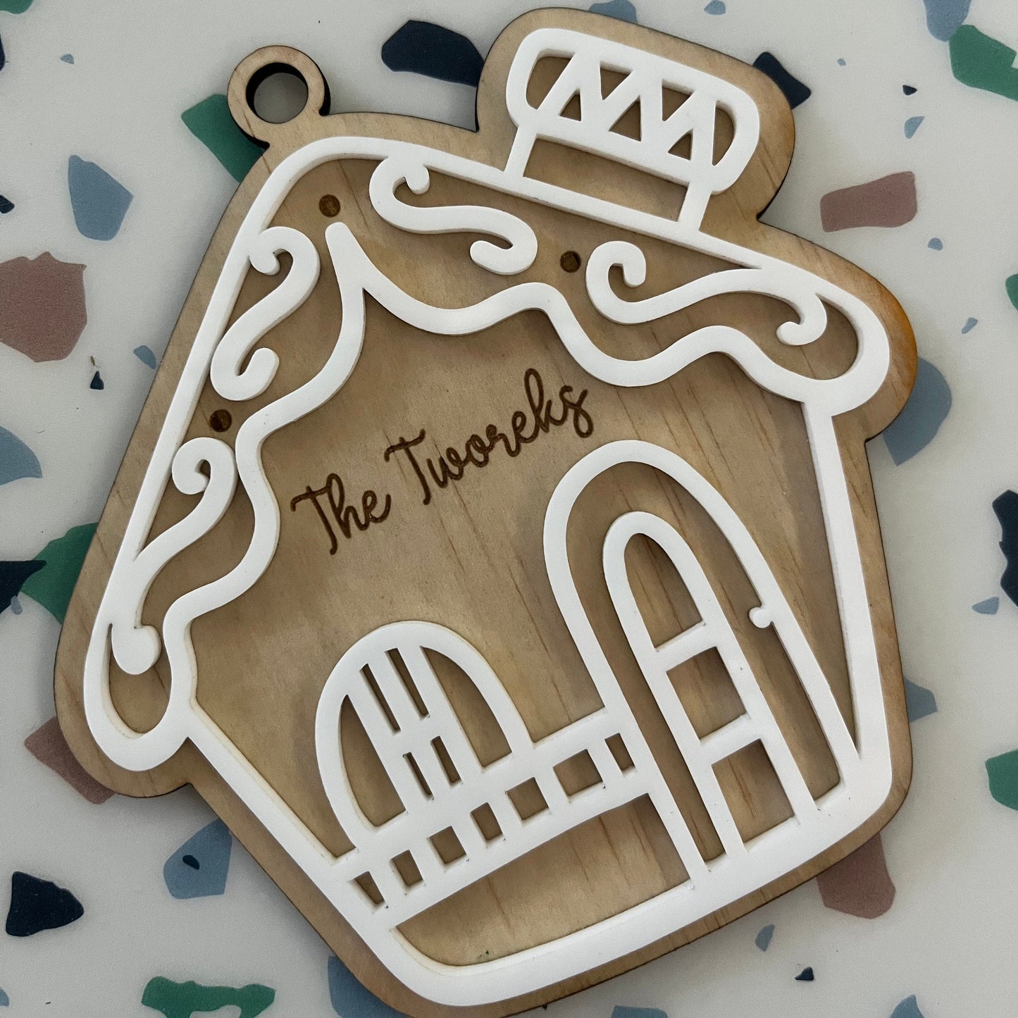 Personally Christmas ornaments- gingerbread house
