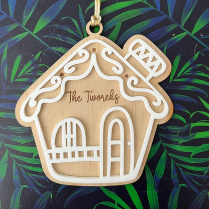 Personally Christmas ornaments- gingerbread house
