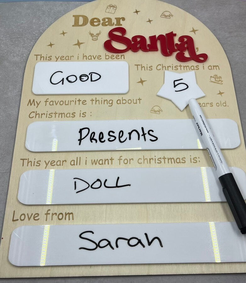 Dear Santa letter reusable