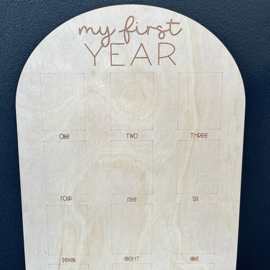 My first year photo board