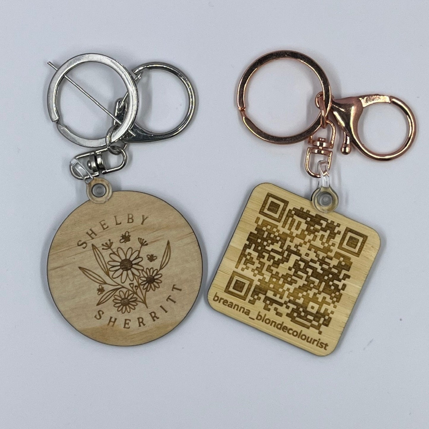 QR code keyring