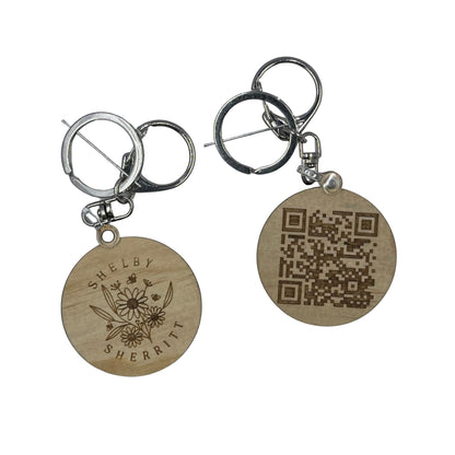 QR code keyring