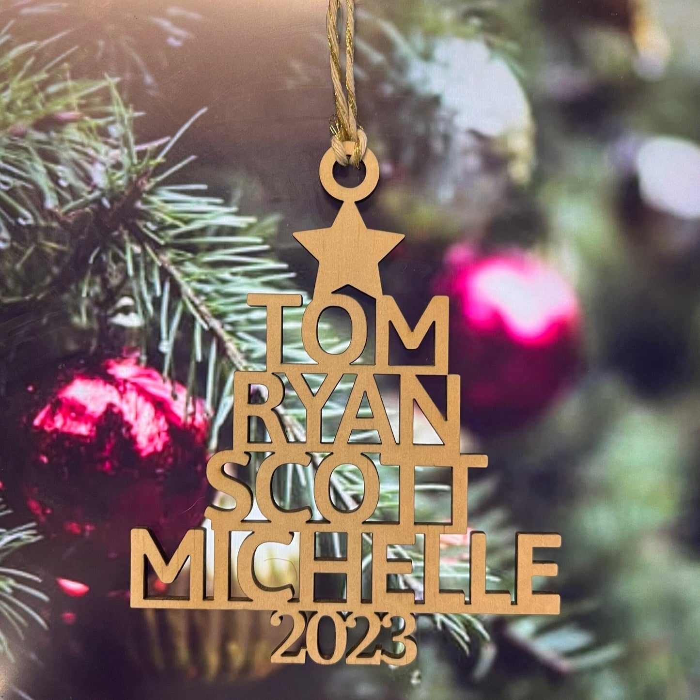 Personalised Name Xmas Tree Ornament