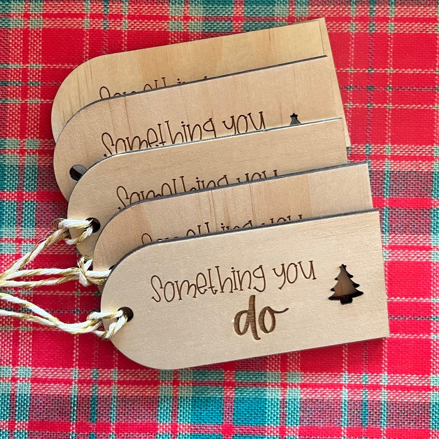 Personalised something gift tags arch design