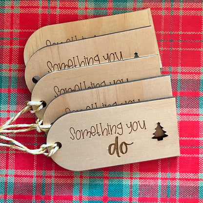 Personalised something gift tags arch design