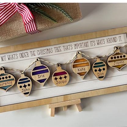 Personalised family christmas sign