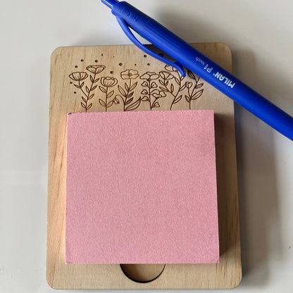 Post it note holder Floral design