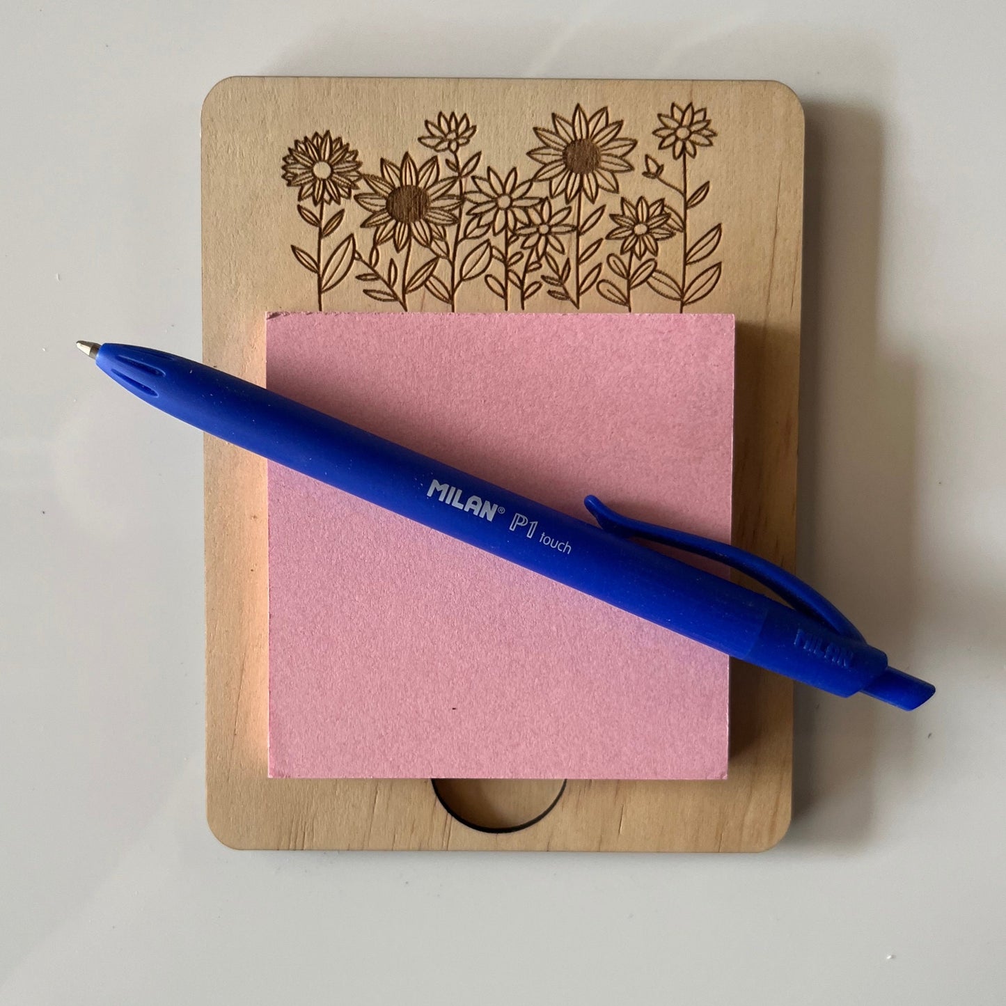 Post it note holder Floral design