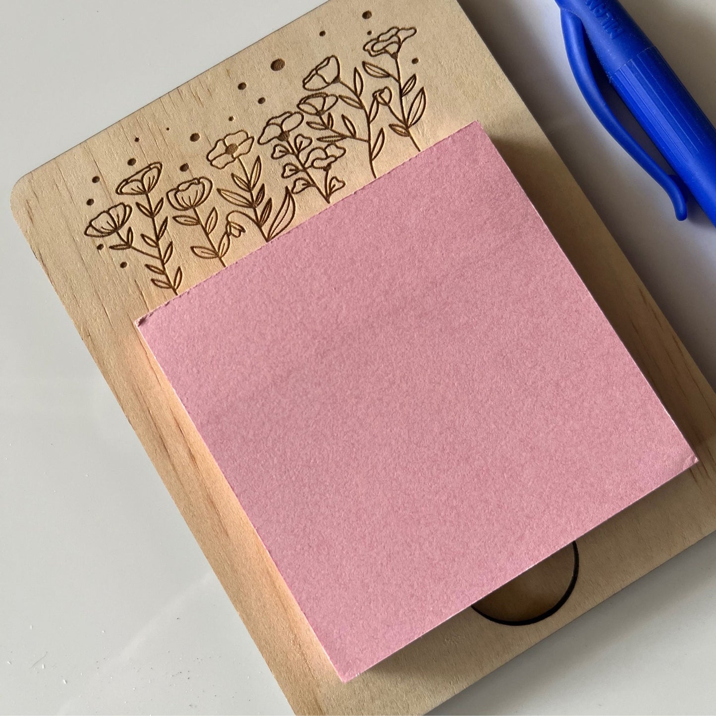 Post it note holder Floral design