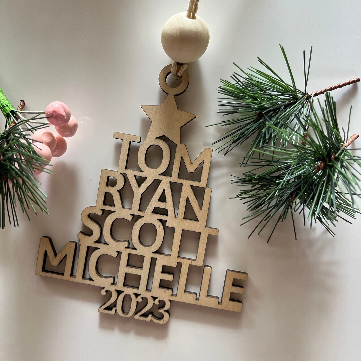 Personalised Name Xmas Tree Ornament