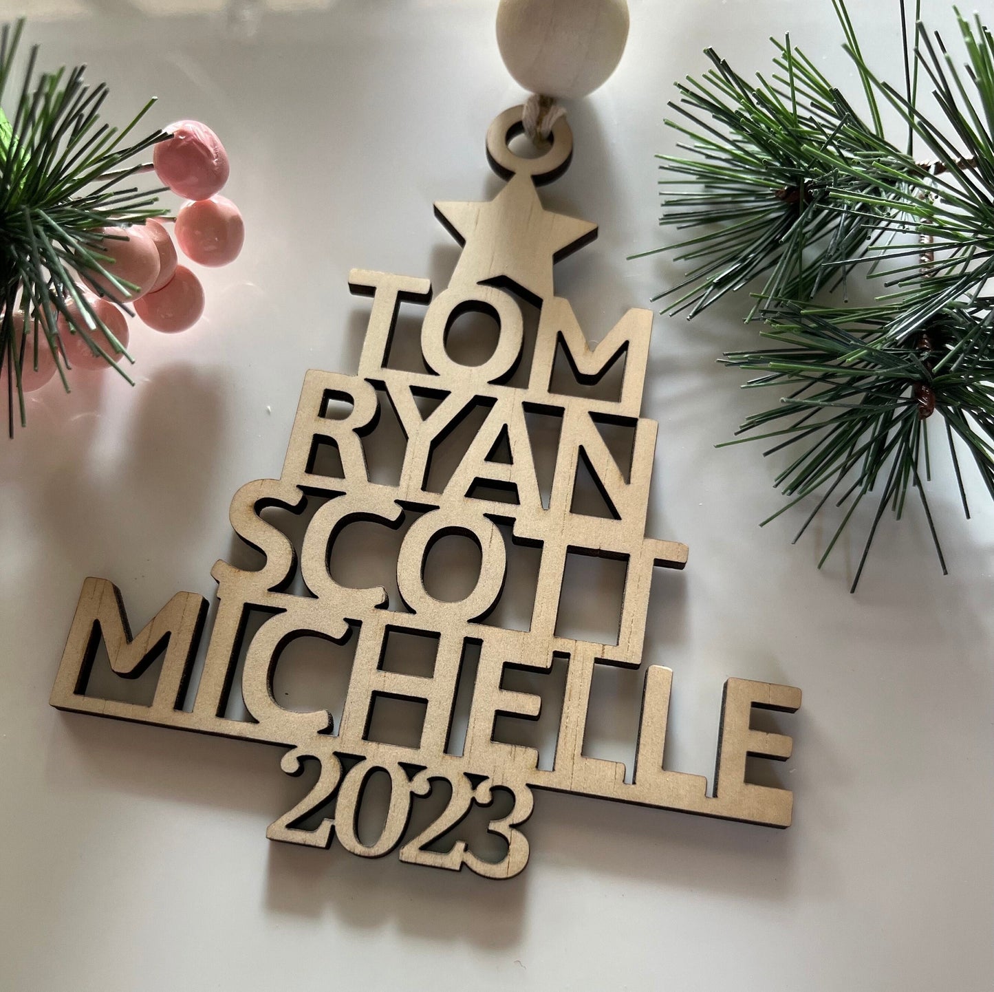 Personalised Name Xmas Tree Ornament