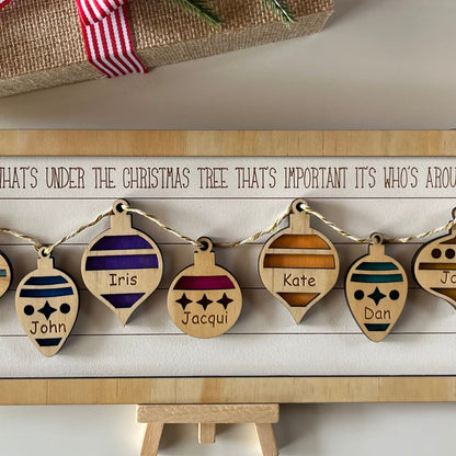 Personalised family christmas sign