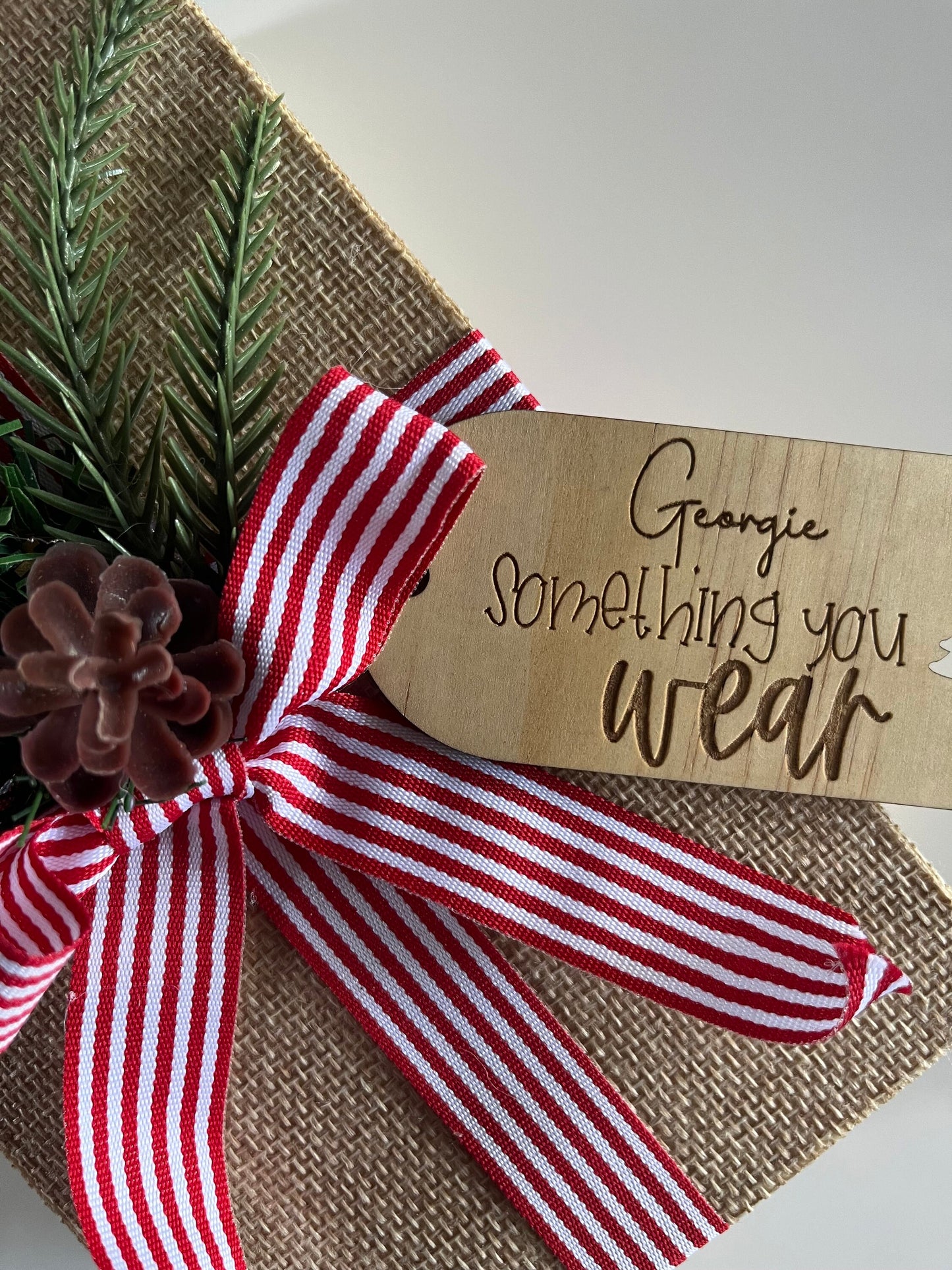 Personalised something gift tags arch design