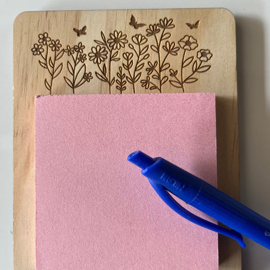 Post it note holder Floral design