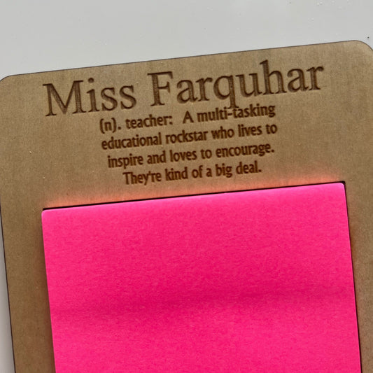 Teachers post note pad