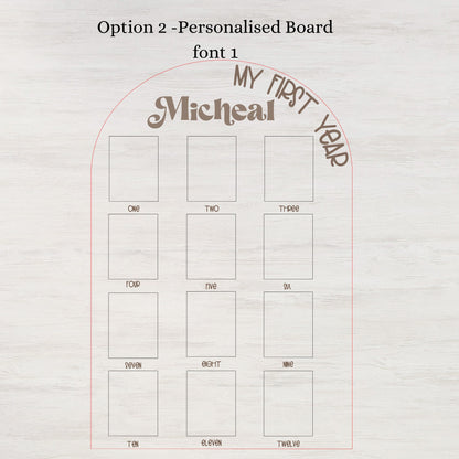 Personalised My first year photo board