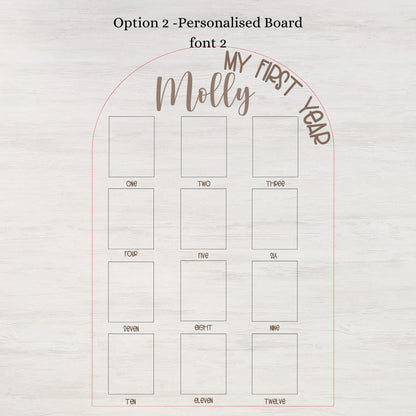 Personalised My first year photo board