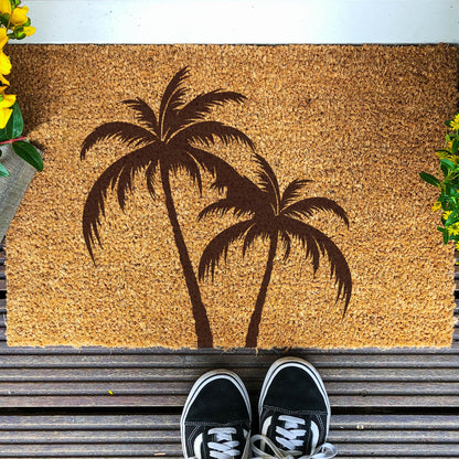 Doormat palm tree design